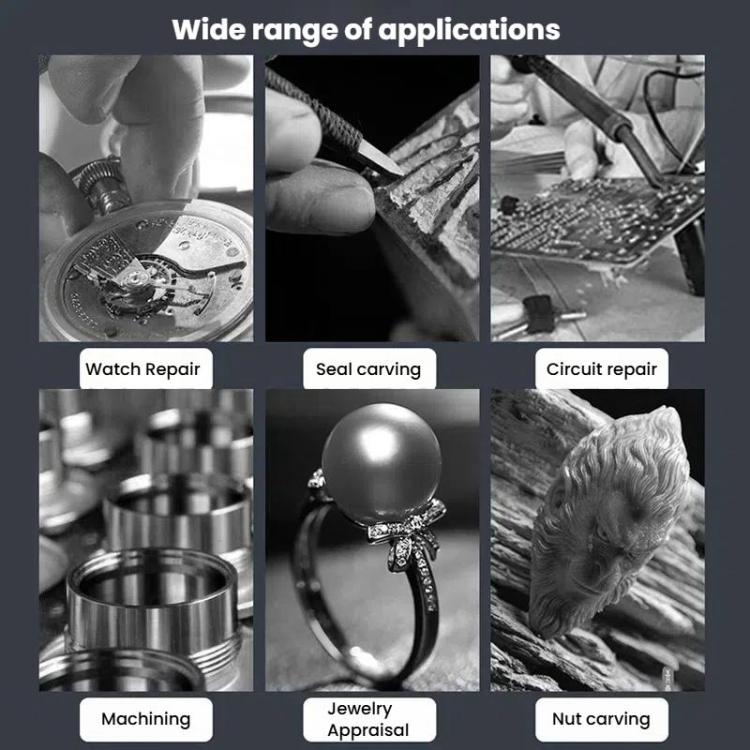 60mm Magnifying Glass With Auxiliary Clamp Soldering Iron Repair Circuit Board Desktop Magnifying Glass - Others by buy2fix | Online Shopping UK | buy2fix