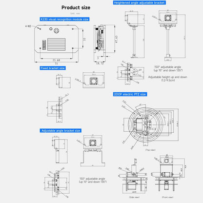 Yahboom K230 Vision Module Standard Edition CanMV Face Recognition Camera Sensor  Angle Adjustable Bracket Set - Components Kits by Yahboom | Online Shopping UK | buy2fix