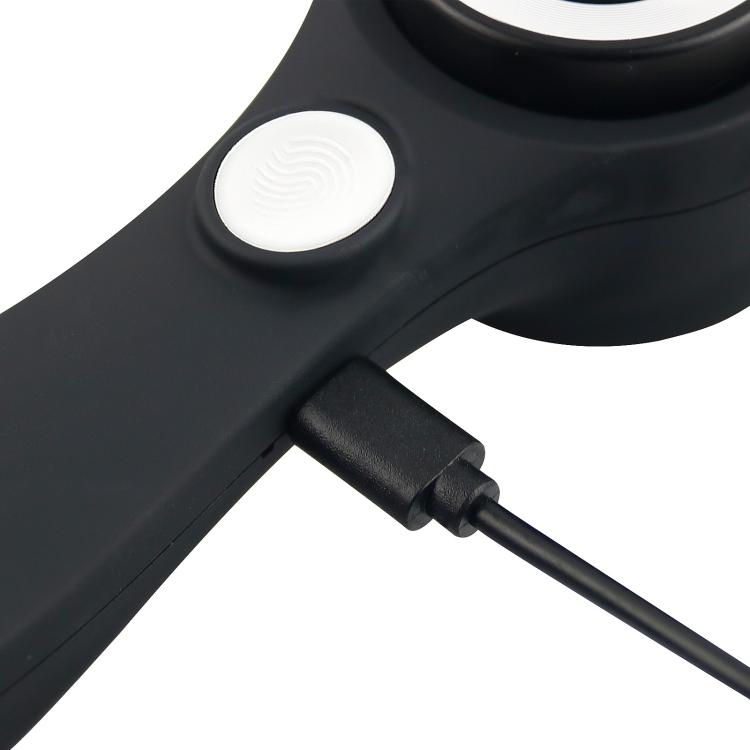 Alloy Handheld 60x USB Charging Touch Switch LED Light Optical Glass Magnifier(Black) - Hand Held Style by buy2fix | Online Shopping UK | buy2fix