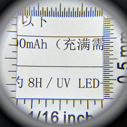 Alloy Handheld 60x USB Charging Touch Switch LED Light Optical Glass Magnifier(Silver Black) - Hand Held Style by buy2fix | Online Shopping UK | buy2fix