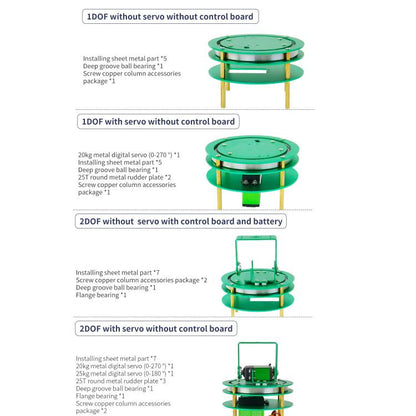 Yahboom 1DOF Electric Platform For Robot Car Green - Robotics Accessories by Yahboom | Online Shopping UK | buy2fix