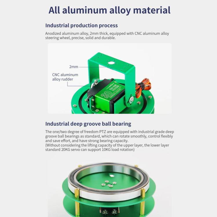 Yahboom 2DOF With Servo Electric Platform For Robot Car Green - Robotics Accessories by Yahboom | Online Shopping UK | buy2fix