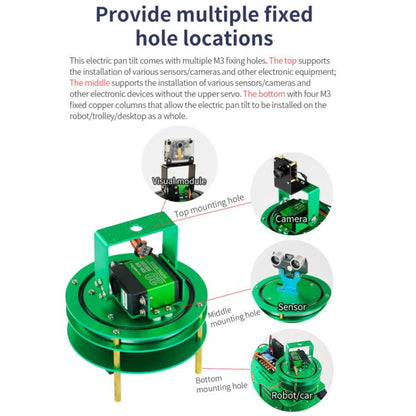 Yahboom 2DOF Electric Platform For Robot Car Green - Robotics Accessories by Yahboom | Online Shopping UK | buy2fix