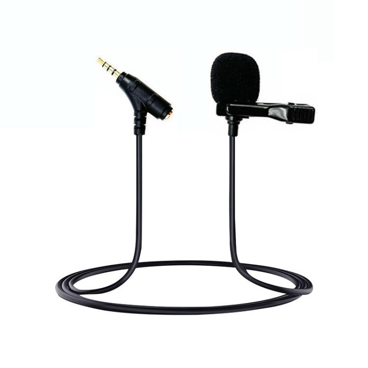 3.5mm TRRS Lavalier Microphone with Earphone Monitoring Jack Clip-on Lapel Mic 3m - Microphone by buy2fix | Online Shopping UK | buy2fix