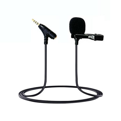 3.5mm TRRS Lavalier Microphone with Earphone Monitoring Jack Clip-on Lapel Mic 5m - Microphone by buy2fix | Online Shopping UK | buy2fix