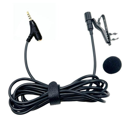 3.5mm TRRS Lavalier Microphone with Earphone Monitoring Jack Clip-on Lapel Mic 3m - Microphone by buy2fix | Online Shopping UK | buy2fix