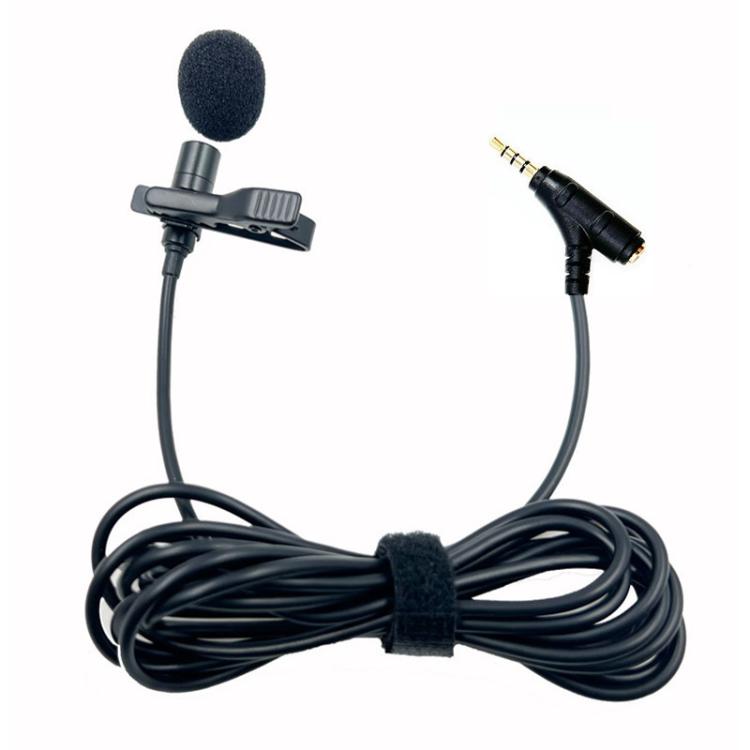 3.5mm TRRS Lavalier Microphone with Earphone Monitoring Jack Clip-on Lapel Mic 3m - Microphone by buy2fix | Online Shopping UK | buy2fix