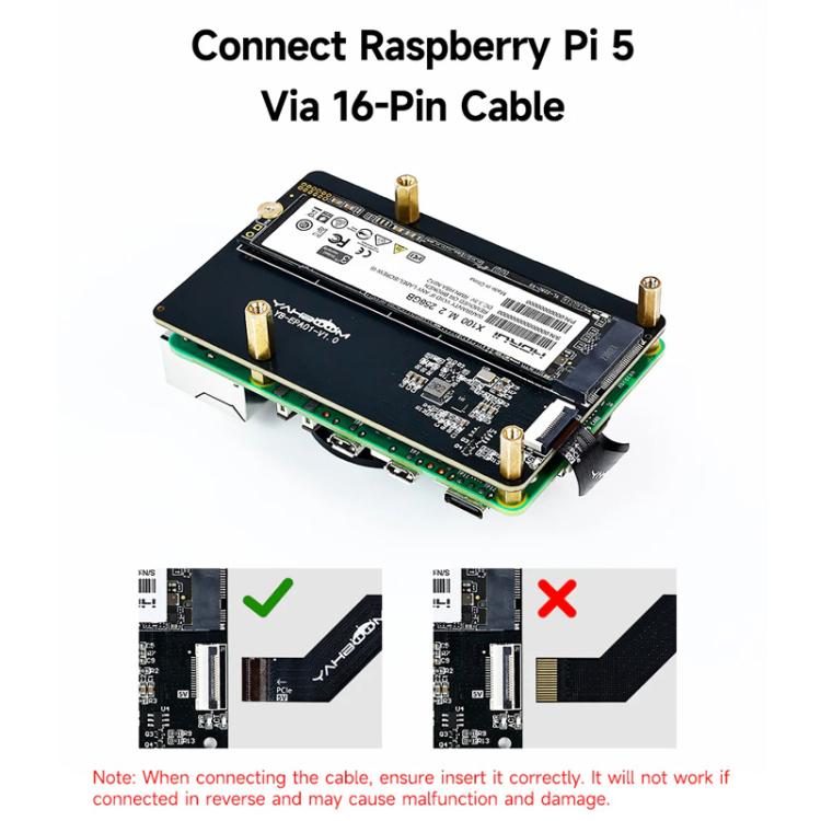 Yahboom PCIe To M.2 Adapter Expansion Board For Raspberry Pi 5 NVMe Expansion Board, Spec: Separate Board - Raspberry Pi Accessories by Yahboom | Online Shopping UK | buy2fix