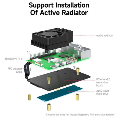 Yahboom PCIe To M.2 Adapter Expansion Board For Raspberry Pi 5 NVMe Expansion Board, Spec: Separate Board - Raspberry Pi Accessories by Yahboom | Online Shopping UK | buy2fix