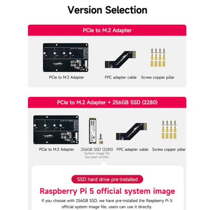 Yahboom PCIe To M.2 Adapter Expansion Board For Raspberry Pi 5 NVMe Expansion Board, Spec:  Board + 256G SSD - Raspberry Pi Accessories by Yahboom | Online Shopping UK | buy2fix