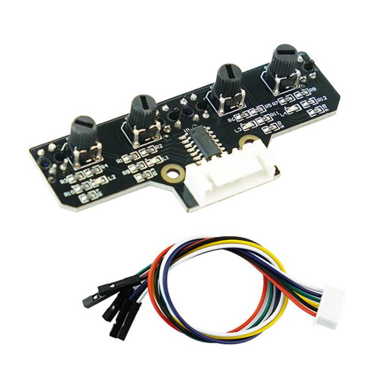 Yahboom 4 Channel Infrared Tracking Sensor Module For Smart Car Robot, Spec: Module+DuPont Cable - Sensor Module by Yahboom | Online Shopping UK | buy2fix