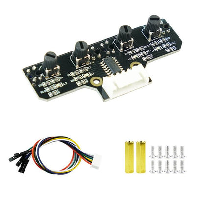 Yahboom 4 Channel Infrared Tracking Sensor Module For Smart Car Robot, Spec: With DuPont Cable+16mm Copper Column - Sensor Module by Yahboom | Online Shopping UK | buy2fix