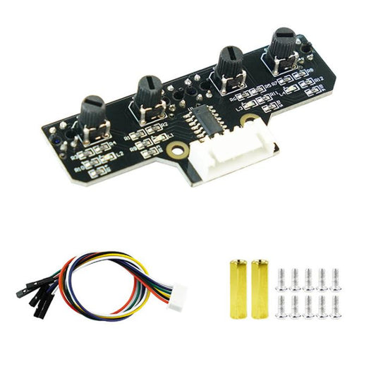 Yahboom 4 Channel Infrared Tracking Sensor Module For Smart Car Robot, Spec: With DuPont Cable+16mm Copper Column - Sensor Module by Yahboom | Online Shopping UK | buy2fix