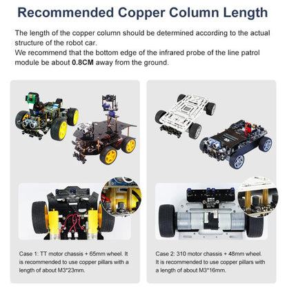 Yahboom 4 Channel Infrared Tracking Sensor Module For Smart Car Robot, Spec: With 6Pin Cable+16mm Copper Column - Sensor Module by Yahboom | Online Shopping UK | buy2fix
