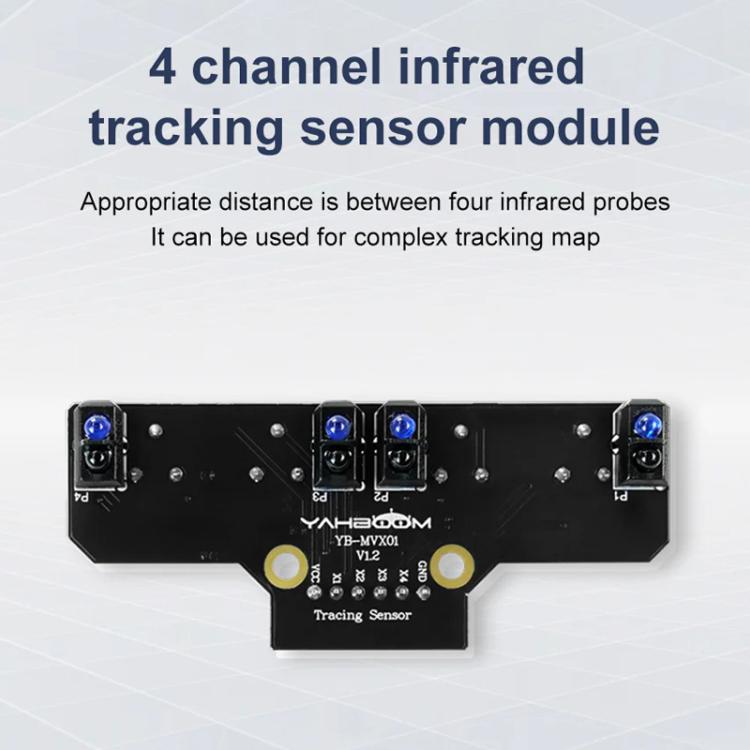 Yahboom 4 Channel Infrared Tracking Sensor Module For Smart Car Robot, Spec: Module - Sensor Module by Yahboom | Online Shopping UK | buy2fix