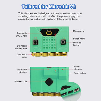Yahboom For Micro:bit V1.5/ V2 Board Silicone Case Protective Shell(Yellow) - Other Accessories by Yahboom | Online Shopping UK | buy2fix