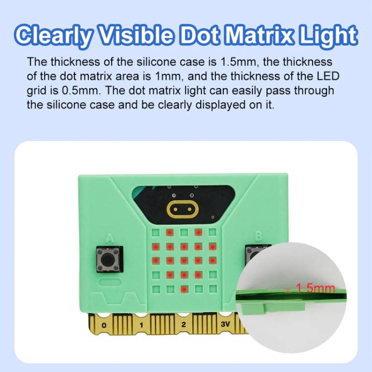 Yahboom For Micro:bit V1.5/ V2 Board Silicone Case Protective Shell(Green) - Other Accessories by Yahboom | Online Shopping UK | buy2fix