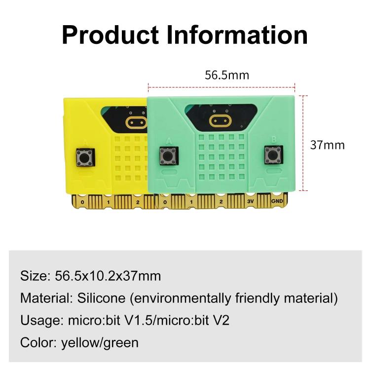 Yahboom For Micro:bit V1.5/ V2 Board Silicone Case Protective Shell(Yellow) - Other Accessories by Yahboom | Online Shopping UK | buy2fix