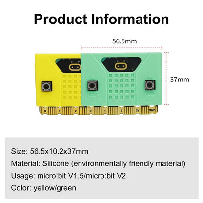 Yahboom For Micro:bit V1.5/ V2 Board Silicone Case Protective Shell(Green) - Other Accessories by Yahboom | Online Shopping UK | buy2fix