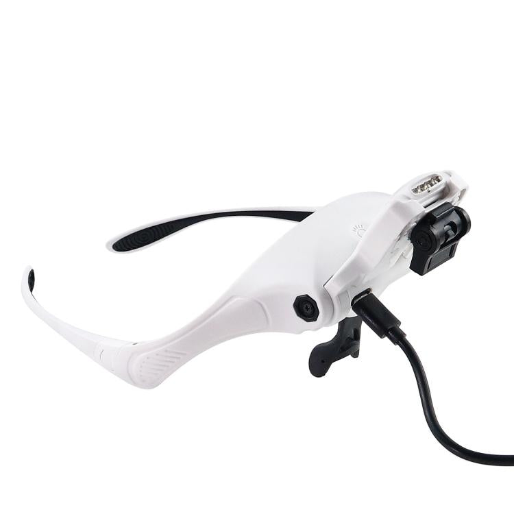 9892TSC1 USB Charging LED Light Touch Switch Mechanical Repair Head Mounted Magnifier - Glasses Style by buy2fix | Online Shopping UK | buy2fix