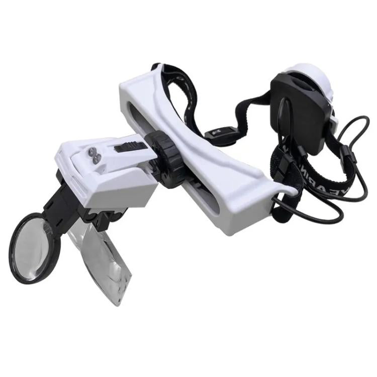 9892E1 Head-mounted Magnifying Glass With LED Light 8 Different Magnification Lenses - Glasses Style by buy2fix | Online Shopping UK | buy2fix