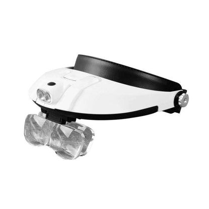 81001-G Dual LED Light Elderly Reading Head-Mounted Magnifying Glass With Replaceable Lenses For Repairing Presbyopic Glasses - Glasses Style by buy2fix | Online Shopping UK | buy2fix