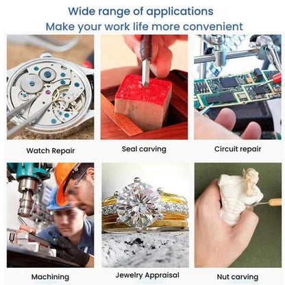 81001-G Dual LED Light Elderly Reading Head-Mounted Magnifying Glass With Replaceable Lenses For Repairing Presbyopic Glasses - Glasses Style by buy2fix | Online Shopping UK | buy2fix