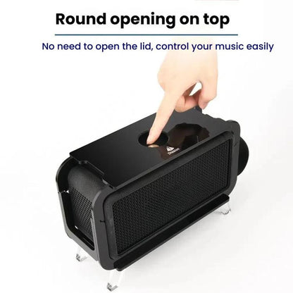 For Marshall Middleton Speaker Stand Acrylic Retro TV Cabinet Design Desktop Organizer Display Shelf(Black) - Speaker Bracket by buy2fix | Online Shopping UK | buy2fix