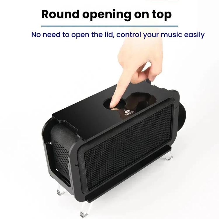 For Marshall Middleton Speaker Stand Acrylic Retro TV Cabinet Design Desktop Organizer Display Shelf(Transparent) - Speaker Bracket by buy2fix | Online Shopping UK | buy2fix