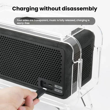 For Marshall Middleton Speaker Stand Acrylic Retro TV Cabinet Design Desktop Organizer Display Shelf(Transparent) - Speaker Bracket by buy2fix | Online Shopping UK | buy2fix