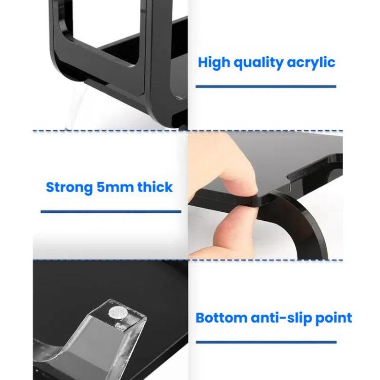 For Marshall Middleton Speaker Stand Acrylic Retro TV Cabinet Design Desktop Organizer Display Shelf(Black) - Speaker Bracket by buy2fix | Online Shopping UK | buy2fix