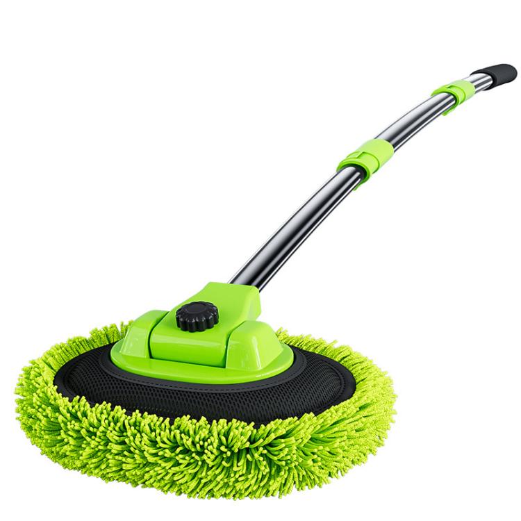 SUITU LS-444 Three-section Curved Car Wash Brush Chenille Car Wash Mop(Black Green) - Car washing supplies by SUITU | Online Shopping UK | buy2fix