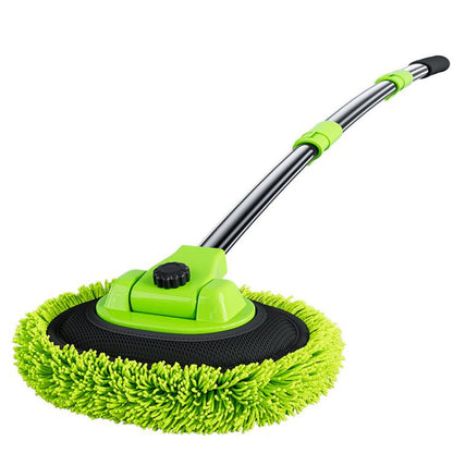 SUITU LS-444 Three-section Curved Car Wash Brush Chenille Car Wash Mop(Black Green) - Car washing supplies by SUITU | Online Shopping UK | buy2fix