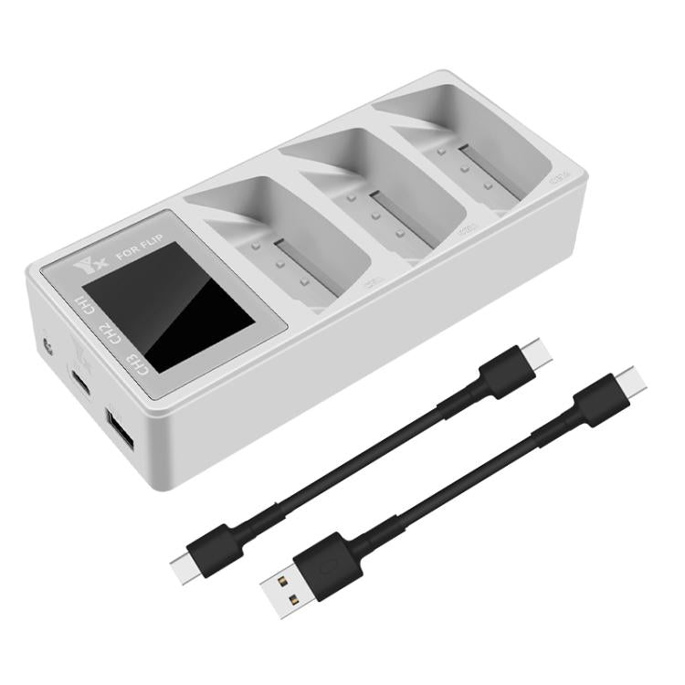 For DJI Flip Drone YX 3-Channel Battery Charger with Color LCD Screen Smart Charging Hub - Charger by YX | Online Shopping UK | buy2fix