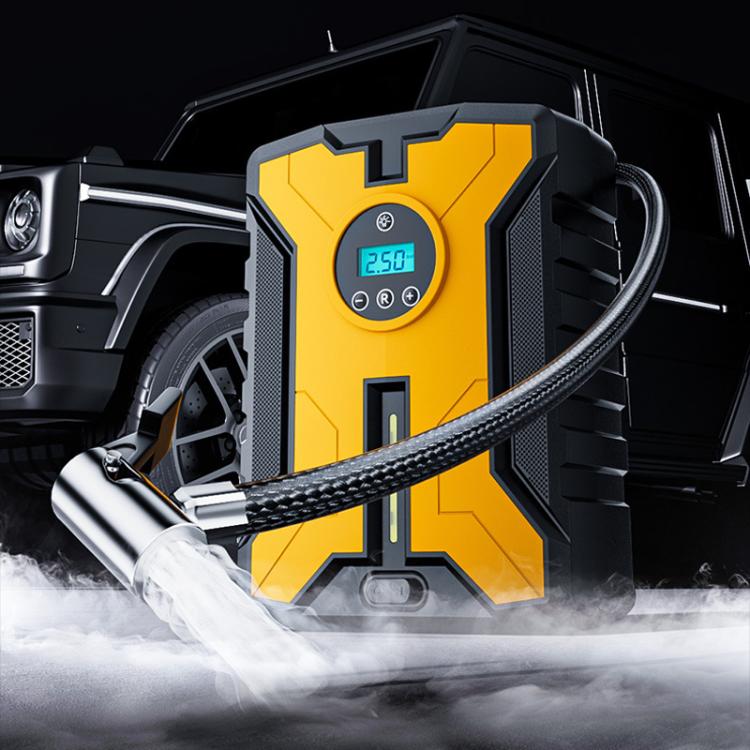 SUITU ST-929ASX 19-cylinder Wired Digital Display Car Air Pump Portable High-Pressure Automatic Air Pump(Black Yellow) - Inflatable Pump by SUITU | Online Shopping UK | buy2fix