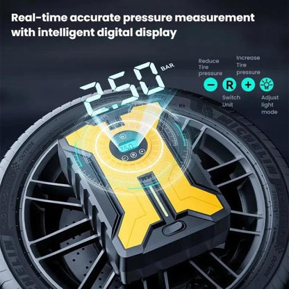 SUITU ST-929ASX 19-cylinder Wired Digital Display Car Air Pump Portable High-Pressure Automatic Air Pump(Black Red) - Inflatable Pump by SUITU | Online Shopping UK | buy2fix