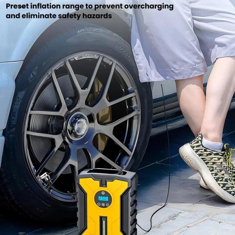SUITU ST-929ASX 19-cylinder Wired Digital Display Car Air Pump Portable High-Pressure Automatic Air Pump(Black Yellow) - Inflatable Pump by SUITU | Online Shopping UK | buy2fix