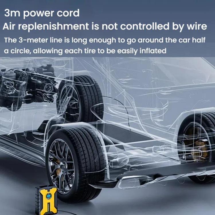 SUITU ST-929ASX 19-cylinder Wired Digital Display Car Air Pump Portable High-Pressure Automatic Air Pump(Black Red) - Inflatable Pump by SUITU | Online Shopping UK | buy2fix