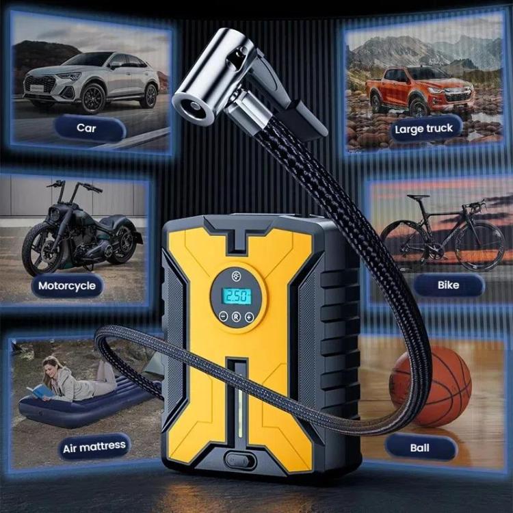 SUITU ST-929ASX 19-cylinder Wired Digital Display Car Air Pump Portable High-Pressure Automatic Air Pump(Black Yellow) - Inflatable Pump by SUITU | Online Shopping UK | buy2fix
