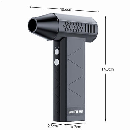 SUITU ST-8113 Outdoor Turbine Fan Home Lithium-ion Dust Blower Handheld Hair Dryer, Style: Blower+Vacuum Cleaner Gray - Electric Fans by SUITU | Online Shopping UK | buy2fix