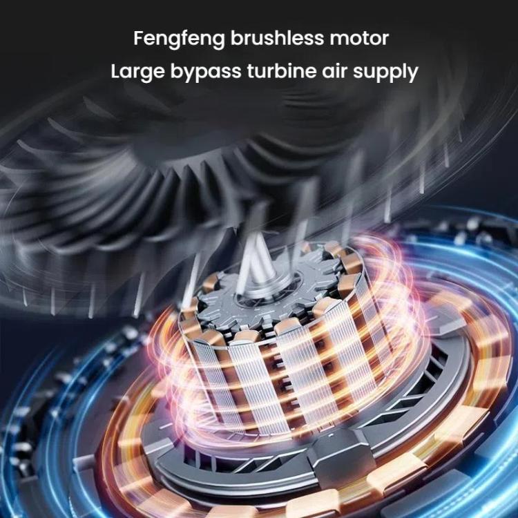 SUITU ST-8113 Outdoor Turbine Fan Home Lithium-ion Dust Blower Handheld Hair Dryer, Style: Blower+Vacuum Cleaner Gray - Electric Fans by SUITU | Online Shopping UK | buy2fix