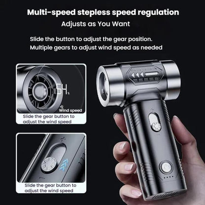 SUITU ST-6686Pro Car Vacuum Cleaner Turbine Fan High Power Strong Blower Dust Remover(Black Silver) - Vacuum Cleaner by SUITU | Online Shopping UK | buy2fix