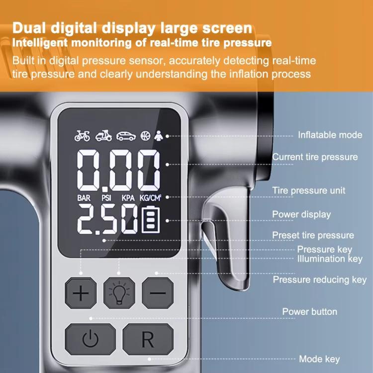 SUITU ST-5529 Car Air Pump With Window Breaker Cutting Tool Electric Portable Air Pump - Inflatable Pump by SUITU | Online Shopping UK | buy2fix