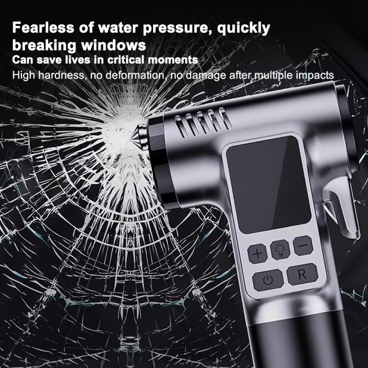 SUITU ST-5529 Car Air Pump With Window Breaker Cutting Tool Electric Portable Air Pump - Inflatable Pump by SUITU | Online Shopping UK | buy2fix