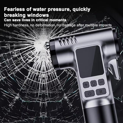 SUITU ST-5529 Car Air Pump With Window Breaker Cutting Tool Electric Portable Air Pump - Inflatable Pump by SUITU | Online Shopping UK | buy2fix