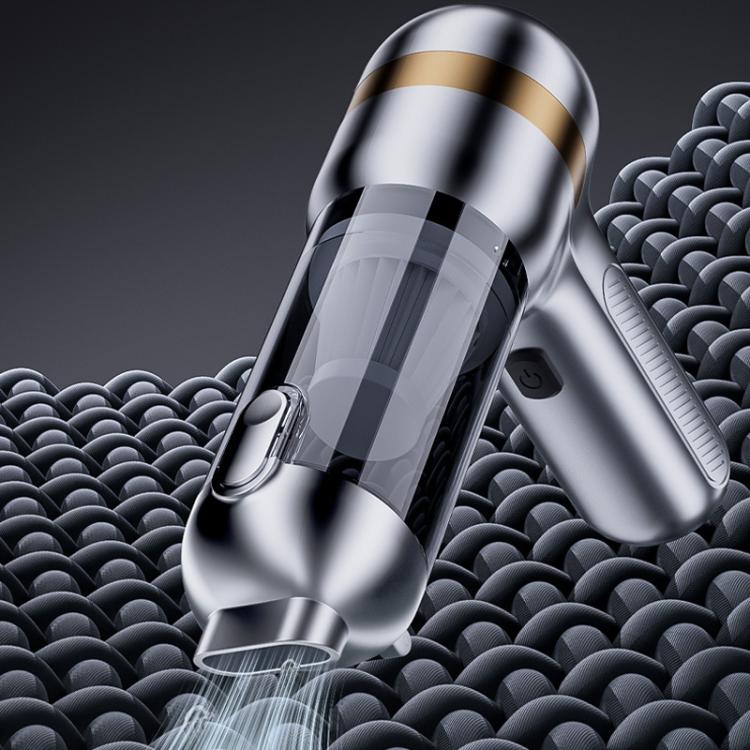 SUITU ST-6665 Pro Car Wireless Vacuum Cleaner High Power Portable Mini Handheld Blower Vacuum Cleaner, Color: With Bag Silver Gold - Vacuum Cleaner by SUITU | Online Shopping UK | buy2fix