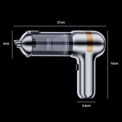 SUITU ST-6665 Pro Car Wireless Vacuum Cleaner High Power Portable Mini Handheld Blower Vacuum Cleaner, Color: With Bag Silver Gold - Vacuum Cleaner by SUITU | Online Shopping UK | buy2fix