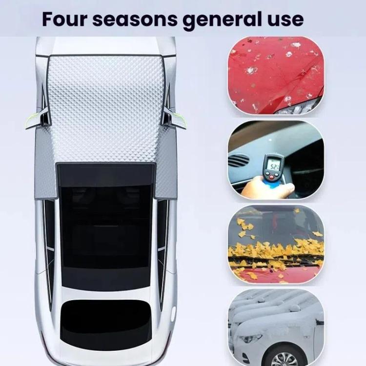 SUITU ST-4022 Car Front Windscreen Anti-Frost Sunshade Cover Winter Snow Cover(Silver+Black) - Window Foils & Solar Protection by SUITU | Online Shopping UK | buy2fix