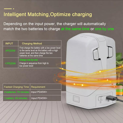 For DJI Flip YX Dual-Slot Vertical Bttery Charger Charging Station With Color Screen - Other by YX | Online Shopping UK | buy2fix