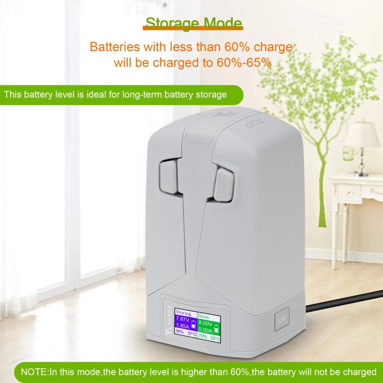 For DJI Flip YX Dual-Slot Vertical Bttery Charger Charging Station With Color Screen - Other by YX | Online Shopping UK | buy2fix